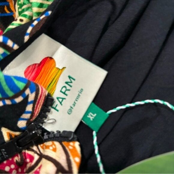 Farm Rio Tropical Leaf Print Dress - Size XL - Picture 5 of 10